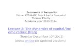 Economics of Inequality (Master PPD & APE, Paris School of Economics) Thomas  Piketty Academic year 2013-2014