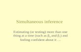Simultaneous inference