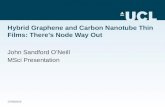 Hybrid Graphene and Carbon Nanotube Thin Films