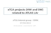 xTCA  projects (HW and SW) related to ATLAS  L Ar