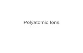Polyatomic Ions. Anions and Cations OH My!!! Anions are Negative Ions A Negative ION = ANION Cations are Positive Ions ca + ions (meow)