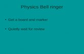 Physics Bell ringer