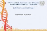 Gen©tica Aplicada. UNIDAD I. - DEFINICION DE LA GENETICA, RAMAS Y APLICACIONES