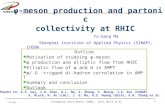 † -meson production and partonic  collectivity at RHIC