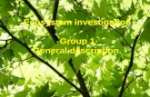 Ecosystem  investigation Group 1 General description