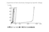 Experiment of Skin Electricity Changes by Specific Voltage