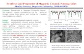 Synthesis and Properties of Magnetic Ceramic Nanoparticles Monica Sorescu, Duquesne University, DMR 0854794 Outcome Researchers in Duquesne University