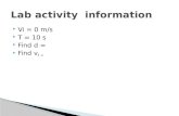 Lab activity  information