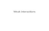 Weak interactions