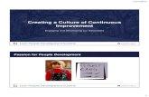 Creating a Culture of Continuous 2017-11-07¢  Creating a Culture of Continuous Improvement ... Passion