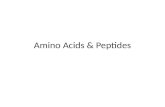 Amino Acids & Peptides. BIOMEDICAL IMPORTANCE the monomer units â€“ L-±-amino Cellular functions â€“ Nerve transmission â€“ Biosynthesis of porphyrins â€“ Purines