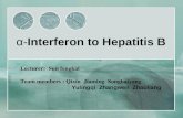 ‘-Interferon to Hepatitis B Lecturer: Sun fengkai Team members : Qixin Jiaming Songhaiyang Yulingqi Zhangwen Zhaoliang