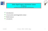 Introduction  Construction and integration status  Performances  Conclusion