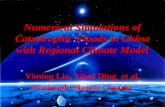 Numerical Simulations of Catastrophic Floods in China with Regional Climate Model Yiming Liu, Yihui Ding et al. (National Climate Center)