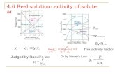 4.6 Real solution: activity of solute and solvent