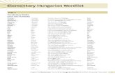 Elementary Hungarian File Elementary Word List.pdf¢  English adj /«†©¾¥â€¹©ŒlI’/ Are you English? angol