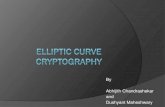 Elliptic curve cryptography - cise.ufl.edu nemo/crypto/presentations/abhijith_dushy¢  What is Elliptic