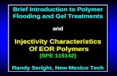 Injectivity Characteristics Of EOR . randall...Polymer solution Gel Distinction between a gel treatment and a polymer flood. For a polymer flood, polymer penetration into low-k zones