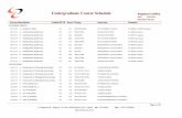 EUC F15 Undergraduate Course Schedule