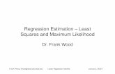 Regression Estimation – Least Squares and Maximum fwood/Teaching/w4315/Fall2009/lecture_3.pdf · PDF fileRegression Estimation – Least Squares and Maximum Likelihood ... Write