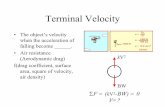 Terminal Velocity - Arizona State University | Ranked #1 · PDF file · 2005-04-18Terminal Velocity • The object’s velocity ... Kinematics Kinetics Linear Angular Linear Angular