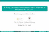 Whitney Extension Theorems for convex functions of · PDF fileWhitney Extension Theorems for convex functions of the classes C1 and C1;!. Daniel Azagra and Carlos Mudarra The 9th Whitney