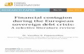 Financial Contagion During the European Sovereign Debt Crisis · PDF file Financial contagion during the European sovereign debt crisis: a selective literature review Dr. Vassilios