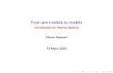 From pre-models to models @let@token normalization by ... hermant/docs/PPS_0308.pdf · PDF file normalization by Heyting algebras ... Heyting algebras I a universe ... I with this