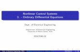 Nonlinear Control Systems 3. - Ordinary Differential Equations lemmon/courses/ee580/slides/  · PDF file Dept. of Electrical Engineering (ND) Nonlinear Control Systems 3. - Ordinary