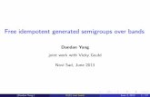 Free idempotent generated semigroups over bands fileFree idempotent generated semigroups over bands Dandan Yang joint work with Vicky Gould Novi Sad, June 2013 (Dandan Yang ) IG(E)