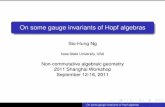On some gauge invariants of Hopf algebras · PDF file 2011-09-14 · If H and K are gauge equivalent then H ˘=K as C-algebras. The exponent of a Hopf algebra is a gauge invariant