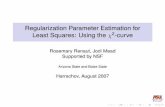 Regularization Parameter Estimation for rosie/mypresentations/  · PDF fileRegularization Parameter Estimation for ... Rao, C. R., 1973, Linear Statistical Inference and its applications,