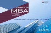 International MBA - España · PDF fileMBA. International. especializado en PROJECT . MANAGEMENT. ... ͳ Street Marketing, Marketing de Guerrilla, Marketing Sensorial... ͳ Big Data