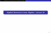 Applied Numerical Linear Algebra. Lecture 10 · PDF fileNew York, 1959] or [P. Halmos. Finite Dimensional Vector Spaces. Van Nostrand, New York, 1958]. 4/47. Algorithms for the Nonsymmetric