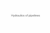 Hydraulics of pipelines - · PDF fileK 141 HYAE Hydraulics of pipelines 17 ... PiPELINE SYSTEMS - branched - close loop - combined V - distribution reservoir. K 141 HYAE Hydraulics
