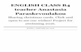 X-mas cards and wishes in the classroom 2016 english class B4  eTwinning