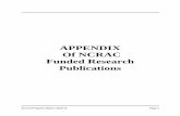APPENDIX Of NCRAC Funded Research Publications · PDF fileAPPENDIX Of NCRAC Funded Research Publications . ... #9647 A0000, January 24, 1996). ... product chemistry. 12th