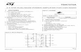 TDA7375A - · PDF fileTDA7375A 2/15 3 DESCRIPTION The TDA7375A is a new technology class AB car radio amplifier able to work either in DUAL BRIDGE or QUAD SINGLE ENDED configuration