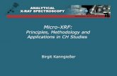Micro-XRF - Max Planck · PDF file1.Basics 2.X-ray optics 3.Application Examples 4.Discussion. Birgit Kanngießer ... Micro XRF Spectrometer µ - f o c u s X - r a y t u b e SDD CCD