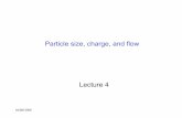 Particle size, charge, and flow - Colloidal 2005 Lecture 4 - Particulate size, charge, and flow 1 Brownian Motion is diffusion 6 kT D πηa = nn hh= o exp( / )− 0 0 3 3 4 kT h πa