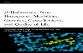β-Thalassemia: New Therapeutic Modalities, Genetics ... -Thalassemia: New Therapeutic Modalities, Genetics, Complications, and Quality of Life Anemia Guest Editors: Mehran Karimi,