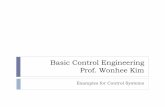 Basic Control Engineering Prof. Wonhee Kim · PDF fileBasic Control Engineering Prof. Wonhee Kim Examples for Control Systems