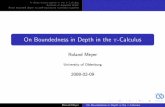 On Boundedness in Depth in the -Calculus
