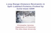 Long Range Distance Restraints in Spin Labeled Proteins ...web.mit.edu/fbml/winterschool2008/talks/Thu3a - Jaroniec... Long-Range Restraints • Measurement of long-range (> ~5 Å)