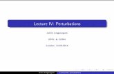 Lecture IV: Perturbations - GitHub Pages