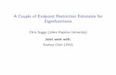 A Couple of Endpoint Restriction Estimates for · PDF file A Couple of Endpoint Restriction Estimates for Eigenfunctions Chris Sogge (Johns Hopkins University) Joint work with: Xuehua