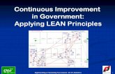 Continuous Improvement in Government: Applying LEAN Pri Lean.pdf · PDF file Implementing & Sustaining Government LEAN Initiatives 3 Q6σ 3 Lean PIC, LLC About QPIC & Daniel Penn