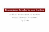 Representation formulae for score functions