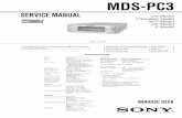 SERVICE MANUAL US Model Canadian Model AEP Model UK · PDF file 2002-02-19 · MDS-PC3 SPECIFICATIONS SERVICE MANUAL MINIDISC DECK Model Name Using Similar Mechanism MDS-JE640 MD Mechanism